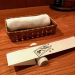 ぽん多本家 - おしぼり　お箸は利久