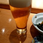 塩竈 すし哲 - 生ビール(一番搾り)600円