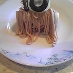 オチェーアノ - モンブランは目の前で仕上げてくれます。