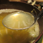 九州 熱中屋 - 五島豚のアゴ出汁しゃぶしゃぶ　完熟赤柚子胡椒添え　中