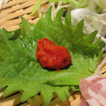 九州 熱中屋 - 五島豚のアゴ出汁しゃぶしゃぶ　完熟赤柚子胡椒添え　中