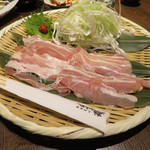 九州 熱中屋 - 五島豚のアゴ出汁しゃぶしゃぶ　完熟赤柚子胡椒添え　中