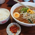 渡来亭 - 味噌ラーメン　Aセット @110