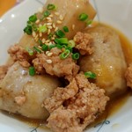 らーめん森や。 - 里いもと黒富士鶏のそぼろ煮