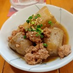 らーめん森や。 - 里いもと黒富士鶏のそぼろ煮