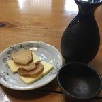 手打そば 和 - 純米吟醸酒といぶりがっことクリームチーズ