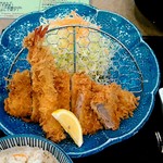 よくばりランチ、エビフライ、ヒレカツ、ロースカツ