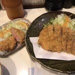 とん太 - 特ロースと上ひれの食べ比べセットw 2,960円