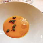 リストランティーノ ルベロ - マロンかぼちゃ 生ハムのスープ