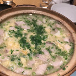 新橋 いっぱし - 鰤雑炊 鰤しゃぶはもういただけないので、鰤雑炊にしていただきました。 写真は６人分。すごい量！でも美味しい！