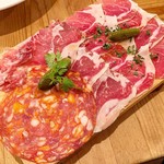 八十郎商店 - スペイン直送 生ハムの盛り合わせ 1280円