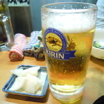 平澤かまぼこ - 生ビールとお通し