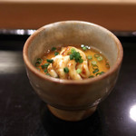 鮨みなと - 白子茶碗蒸し
