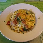 イル・トゥルッロ - パスタのコース・グリル野菜とパンチェッタのカルボナーラ