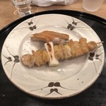 鳥つね自然洞 - コース(手羽先と皮焼)