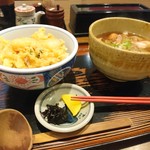 Tateshina - かき揚げ丼ランチ（きしめん）