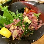 Yakitori Honetsukidori Tanakaya - 地鶏のたたき めちゃ美味♡