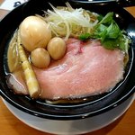 僕家のらーめん おえかき - 豚うるわしらーめん750円+大盛0円+燻香あじたま150円