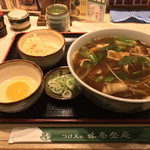 味奈登庵 - カレー南蛮そば 大盛り＋揚げ玉＋玉子♡