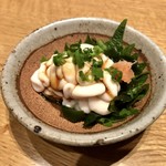 炭火原始焼と蔵元焼酎の店 のどぐろの中俣 - 前菜：白子ポン酢
