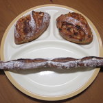 ル・シュクレクール - 今回購入したパン達（バトンブランシュ・マンダリンマロン・アクサンヴェール）