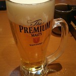 酒房うおまん - 生ビール (時間限定割 11時～14時) 550円 → 380円 2018年12月