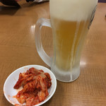 餃子の王将 - ・生ビール＋キムチ