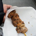 秩父宮ラグビー場 売店 - 5０0円の鶏串。