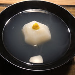 御料理 光安 - 聖護院かぶらのすり流し。ホロホロと蕩けるかぶら。