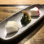 御料理 光安 - お新香。