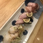 Sushi To Teppan Sakuyama - 寿司（トロ、サバ、タコ）