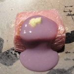 銀座 座屋 - 先付２（紅イモ豆腐）