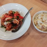 チャイニーズキッチン KURO - 鶏肉の甘酢あんかけ・ミニチャーハン