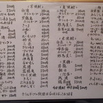 魚心 - ドリンクメニュー