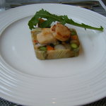 OGINO organic Restaurant - 秋野菜のテリーヌ　ホタテのソテー添え