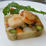 OGINO organic Restaurant - 秋野菜のテリーヌ　ホタテのソテー添え