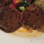 アヒルストア - 自家製羊ソーセージとクスクスのサラダ断面