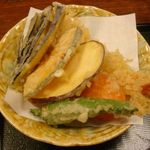 手打そば やっこ - 天ぷらアップ