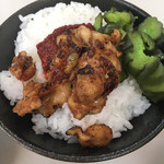 横浜ラーメン 福家 - 鶏皮豆板醤ライス