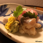 御料理 寺沢 - 鰤の腹須､鮃､同縁側､北寄貝