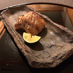 御料理 寺沢 - 蝦夷磯鮎魚女の肝酒盗焼