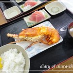 パヤオ直売店 - 伊勢海老のウニ乗せ定食♪