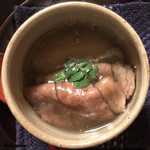 御料理 寺沢 - きたかみ牛と二子芋の銀餡がけ