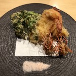 旬菜 おぐら家 - 足赤海老天婦羅