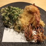 旬菜 おぐら家 - 足赤海老天婦羅