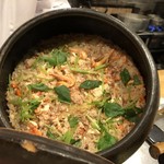 旬菜 おぐら家 - ズワイ蟹の新生姜炊き込みご飯