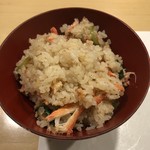 旬菜 おぐら家 - ズワイ蟹の新生姜炊き込みご飯