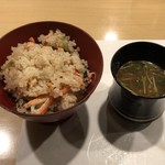 旬菜 おぐら家 - ズワイ蟹の新生姜炊き込みご飯