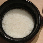 神楽坂 石かわ - 新米の釜炊き