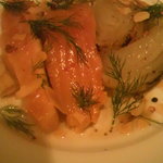 トラットリア タンタボッカ - 新メニュー☆肉厚のサーモンはとっても美味